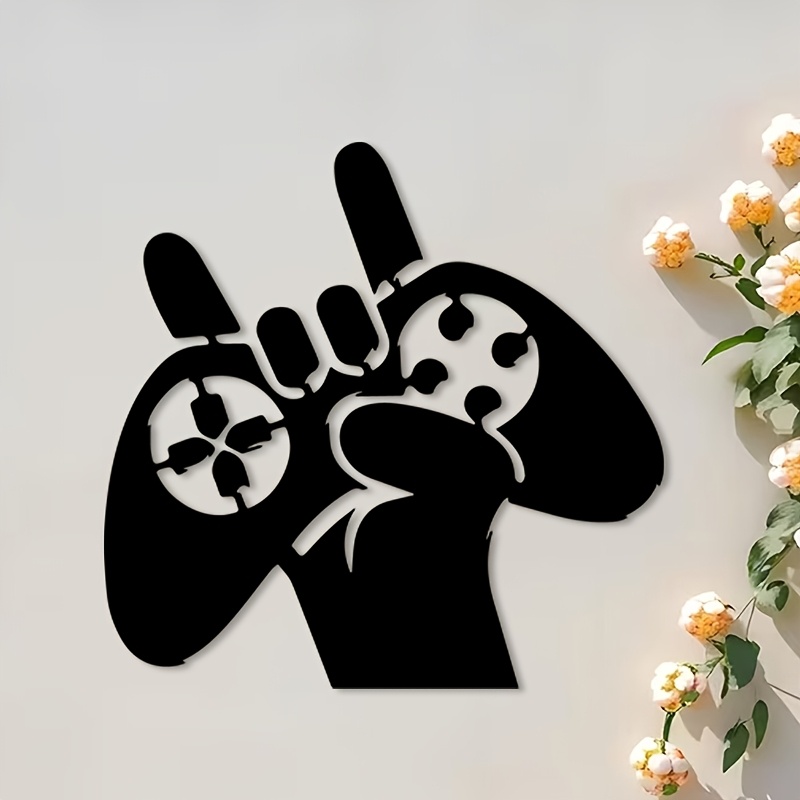 Retro Gaming Decor - Retro Gaming Hand Metal Wall Art