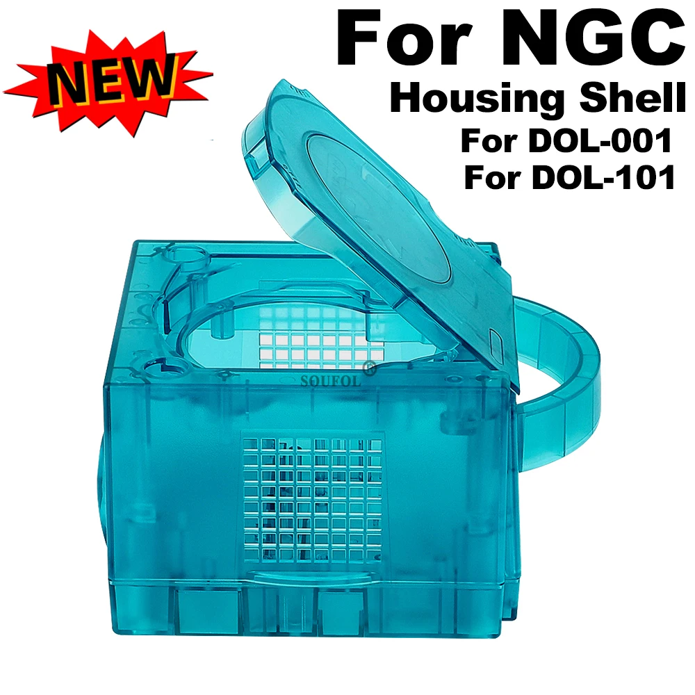Retro Gaming Setup - Ice Blue Replacement Case for Gamecube