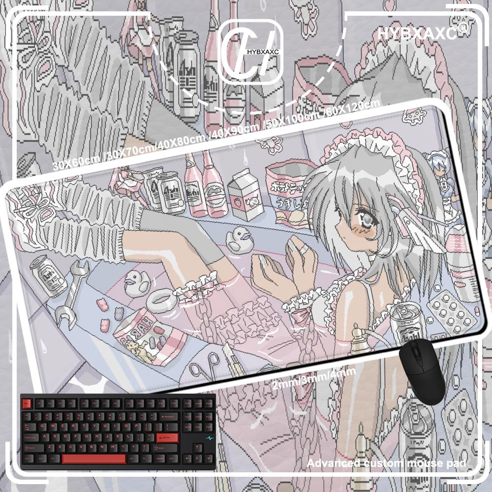 Pixel Art Anime Girl Mouse Pad - đánh giá và giá Retro Gaming Desk Setup