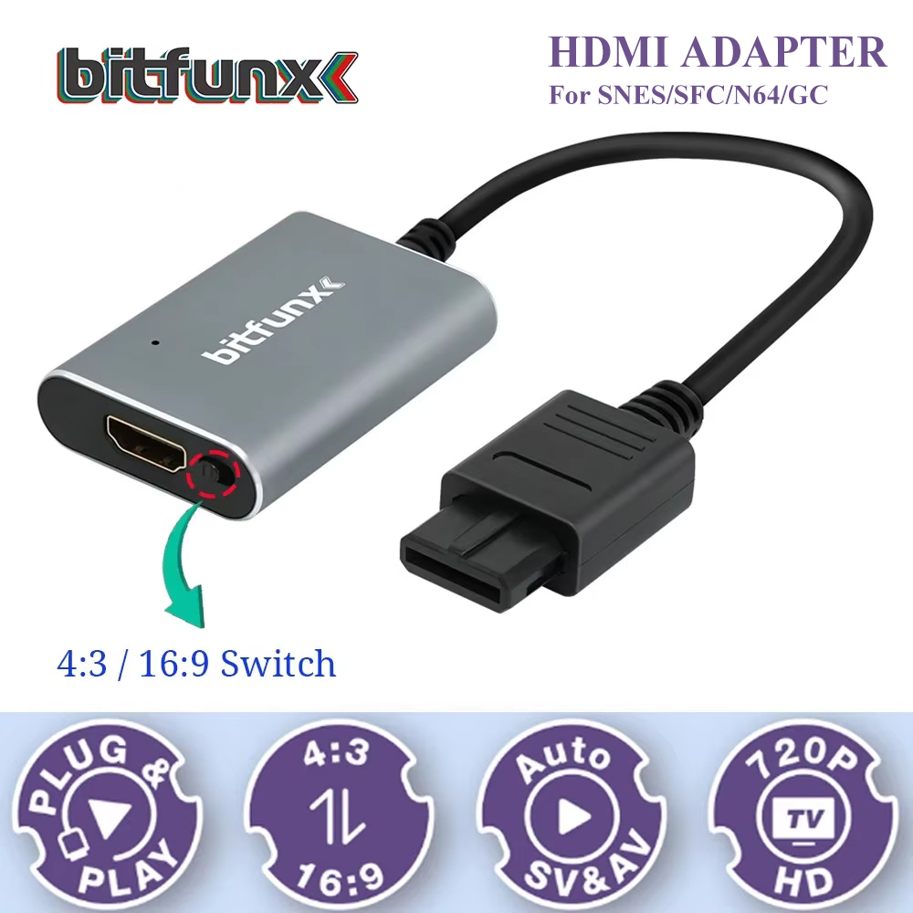Bitfunx 720P Svideo / AV To HD - đánh giá và giá Retro X8 Gaming Console