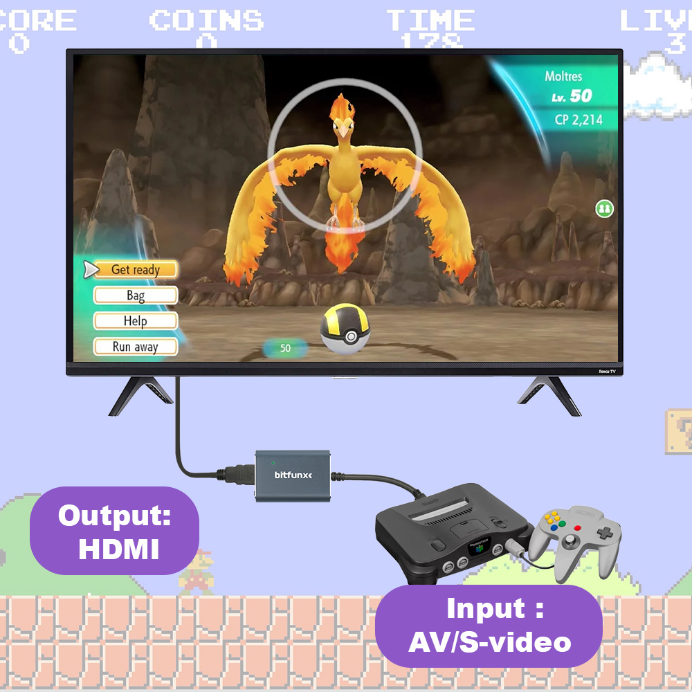Bitfunx 720P Svideo / AV To HD - đánh giá và giá Retro X8 Gaming Console