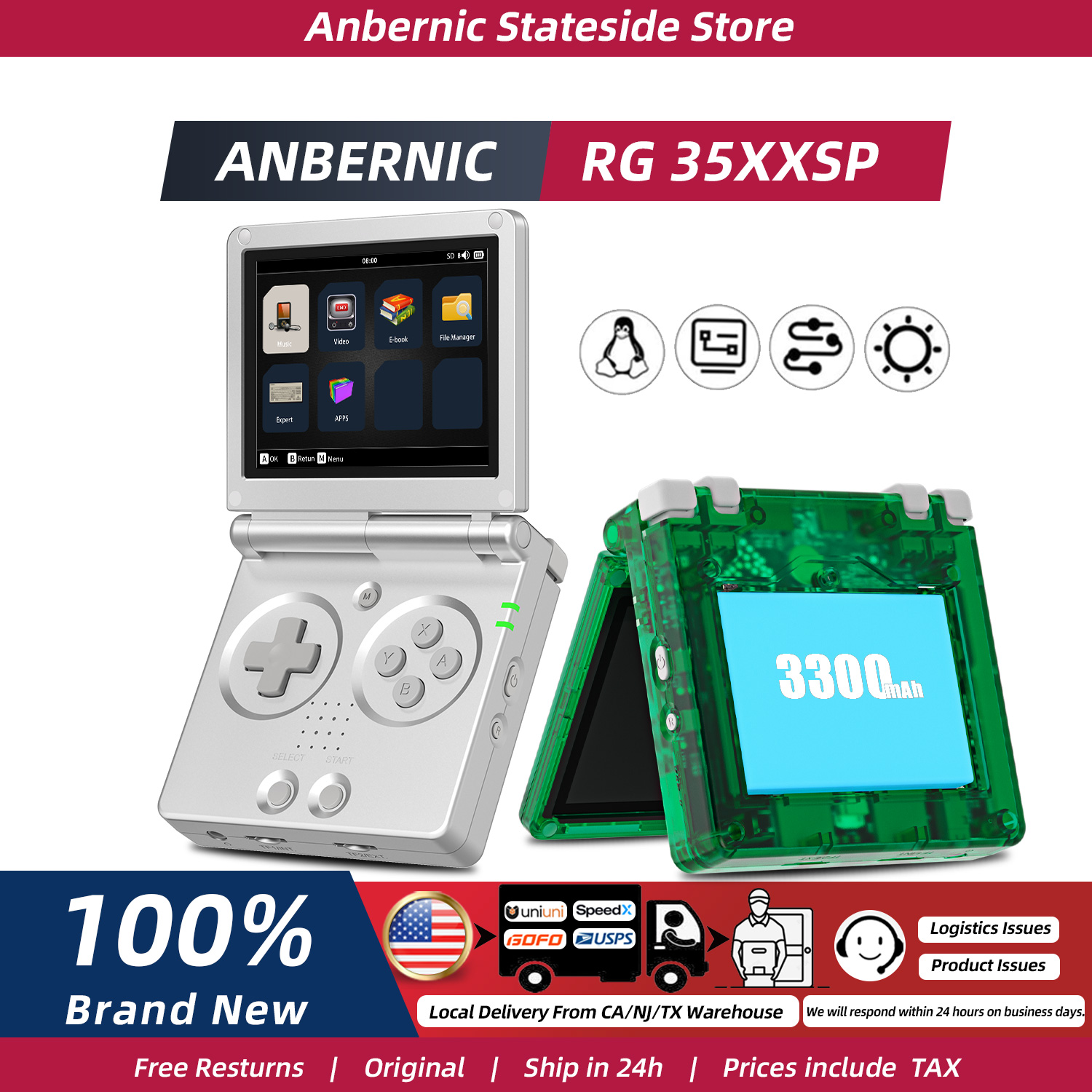ANBERNIC RG35XXSP FILP 3.5 Inc - đánh giá và giá Retro Gaming Years