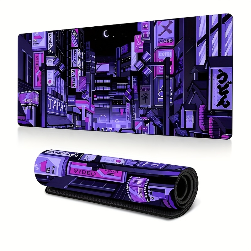 XXL Tokyo Street Desk Mat,Vibr - đánh giá và giá Retro Gaming Desk Setup