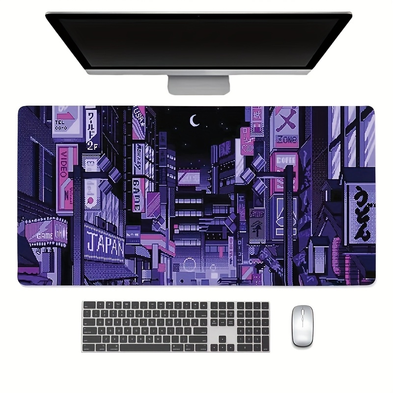XXL Tokyo Street Desk Mat,Vibr - đánh giá và giá Retro Gaming Desk Setup