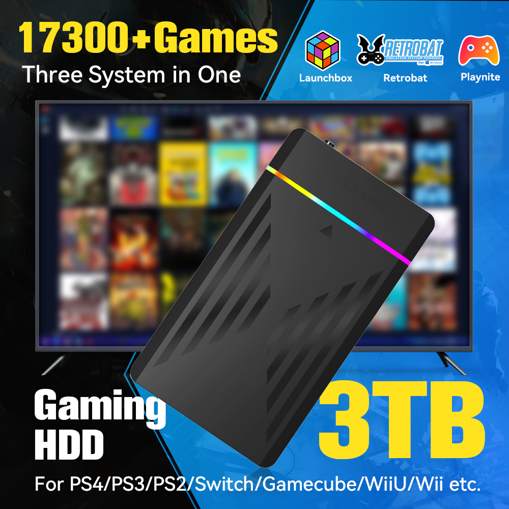 3TB Portable Gaming HDD Launch - đánh giá và giá Retro X8 Gaming Console